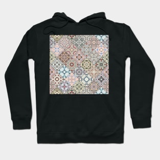 Patchwork of square patches with a pattern in oriental style Hoodie